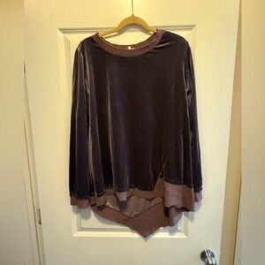Velvet purple tunic